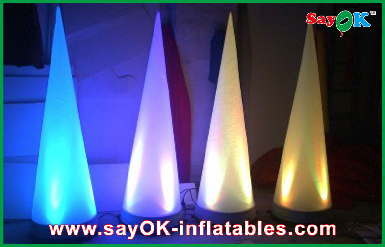 Led Cone Inflatable Lighting Decoration Color Changed With Controller