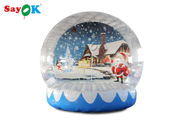 PVC reusachtige 3m opblaasbare kerstsneeuwbol met achtergronddruk