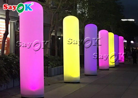 Op maat gemaakte witte LED-verlichting opblaasbare modelpilaar voor decoratie