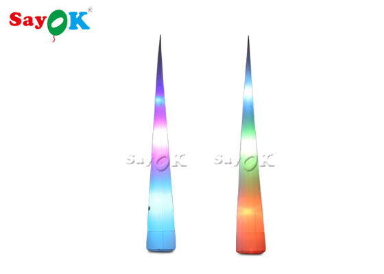 Kleurrijke opblaasbare verlichting decoratie LED kegel met blazer voor reclame