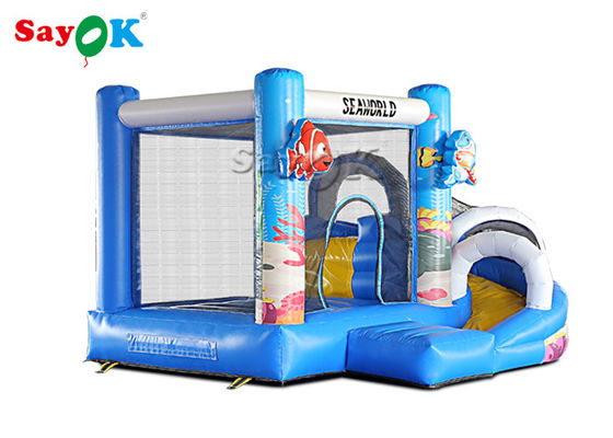 Reuzenopblaasbare PVC-luchtbouncer glijdieren dieren combo open 2 jaar garantie