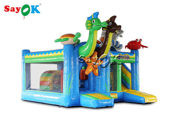 5.5x5x3.9mH Sea World Theme Kinderen Opblaasbare Bounce Slide