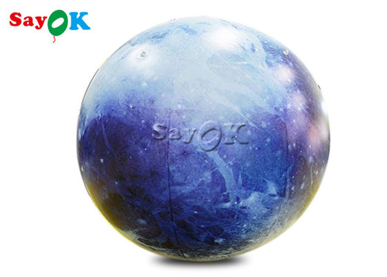 Gepersonaliseerde 40 inch opblaasbare verlichting Decoratie Pluto Planet Ballon