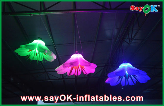 Paarse / Groene GIant opblaasbare verlichting Decoratie Led opblaasbare verlichting Bloem