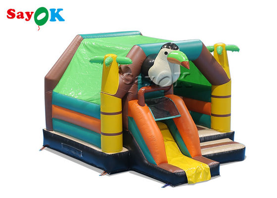Kleurrijke Tucan Springende Bouncy Castle Bed Dier Theme Specter Bounce House Slide Combo