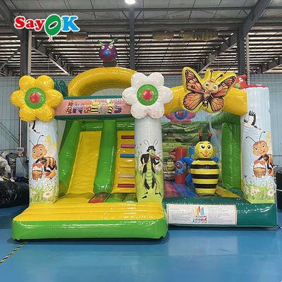 Insect Paradise Opblaasbare Bounce Slide Combo Springkasteel Voor Pretpark