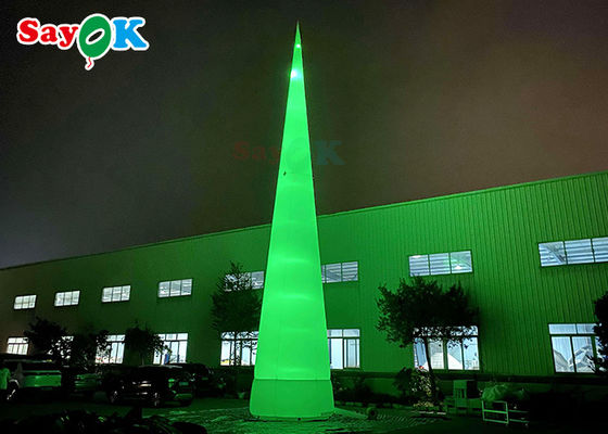 7m 23ft witte led opblaasbare verkeerskegel met kleuren veranderende lichten