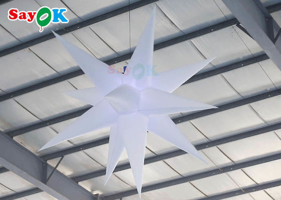 2m de Opblaasbare van de de Ster Openluchtactiviteit van de Verlichtingsdecoratie Hangende Decoratieve Lamp
