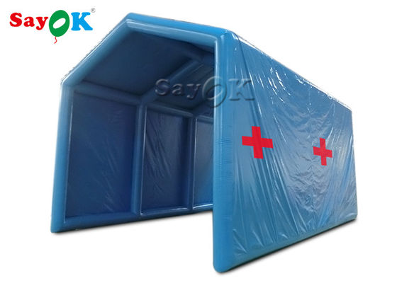 De opblaasbare Doek van Oxford van de Kadertent Blauwe buiten Opblaasbaar de Desinfectiekanaal die van de Ontsmettingstent Post zuiveren