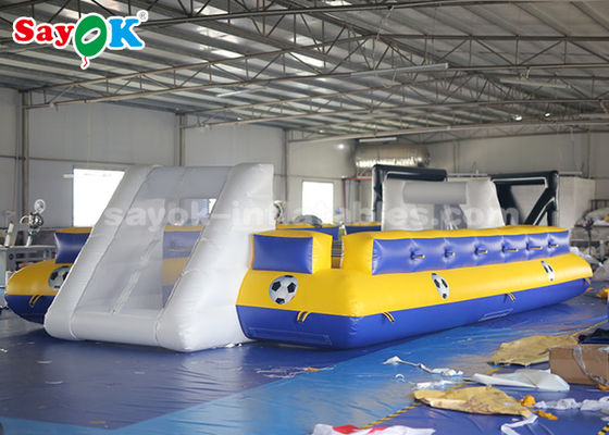 Reuze Opblaasbare Voetbal 8*5m pvc-Hoogte van de de Spelen Opblaasbare Voetbal van Geteerd zeildoek de Opblaasbare Sporten