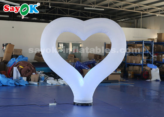 Witte opblaasbare verlichting decoratie blaas hart op voor verloving