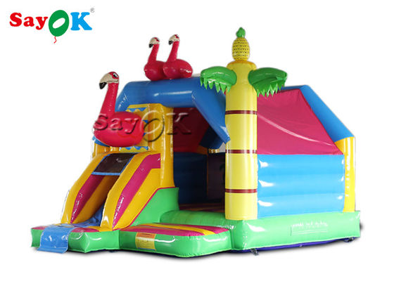 4.9x3.9x3.6mH Flamingo commercieel opblaasbaar springhuis