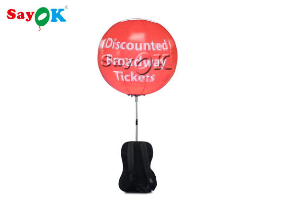 0.8m opblaasbare rugzak ballon LED wandelende reclamebal voor reclame