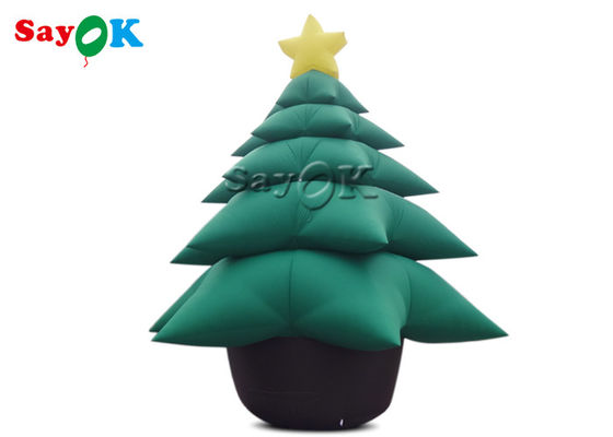 5m opblaasbare kerstversieringen Groene kerstboom met ornamenten