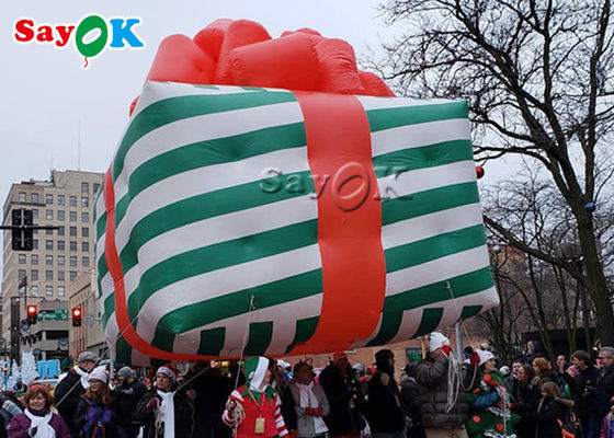 Opblaasbare kerstcadeau doos met Oxford doek Helium parade ballon