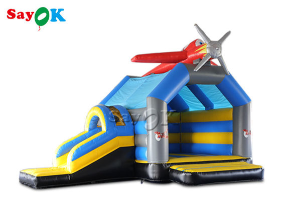 Opblaasbare vliegtuigen, springbouncer kastelen met waterglijbaan