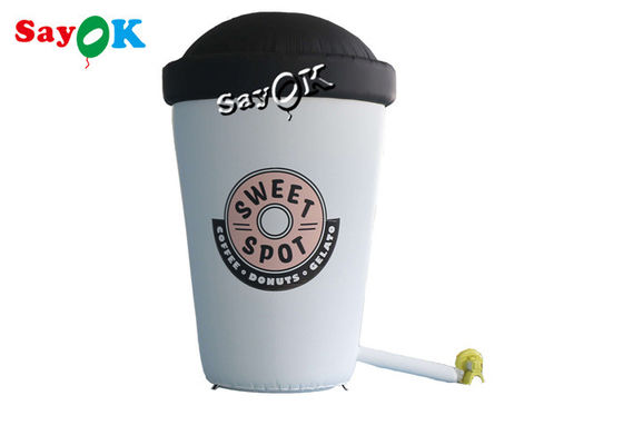 Custom 3.6m opblaasbaar koffiekop model voor Cafe ingang decoratie