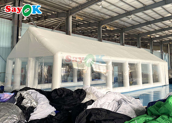 Opblaasbare TPU privézwembadtent Opblaasbare vierkante dekkingstent met blazer