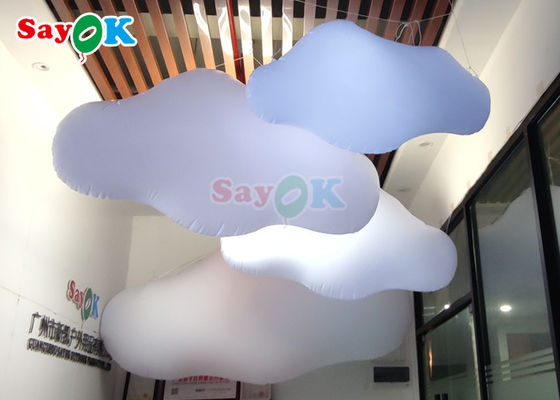 Gepersonaliseerde opblaasbare wolk LED-verlichting voor clubdecoratie opblaasbaar paviljoen op muziekfestival