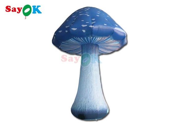 13.1ft Volledige druk opblaasbare paddenstoel Led licht blauw lucht paddenstoel evenement decoratie