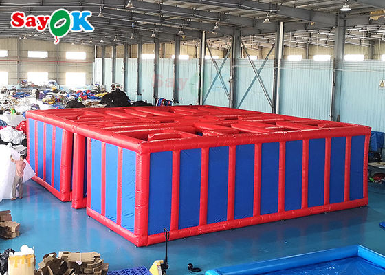 9m de 27ft Opblaasbare Slag van de de Hinderniscursus van Sportenspelen Openlucht - omhoog Maze Inflatable Games For Kids
