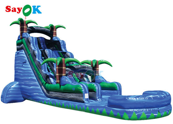 Grote opblaasbare glijbaan commerciële koper bruin pvc water glijbaan springhuis zomer buiten