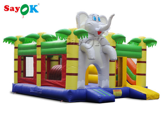 Home Mini Elephant Cartoon Opblaasbare Bouncer Castle For Kids Party